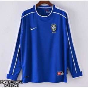 Brazílie 1998 Retro Venkovní Dres Dlouhý Rukáv